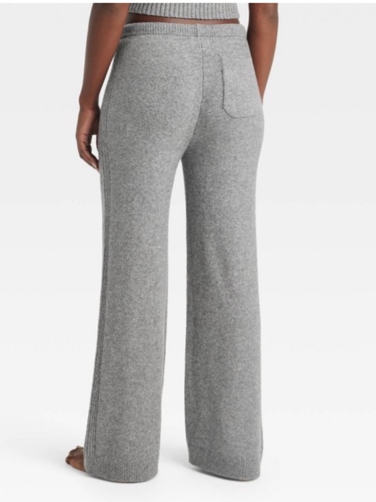 Auden Women’s Gray Open-Front Robe Cardigan + Wide-Leg Pant Set Size M/L - Picture 5 of 12